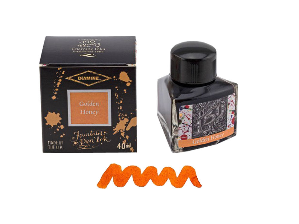 Diamine Ink Bottle, 40ml., Golden Honey, Crystal