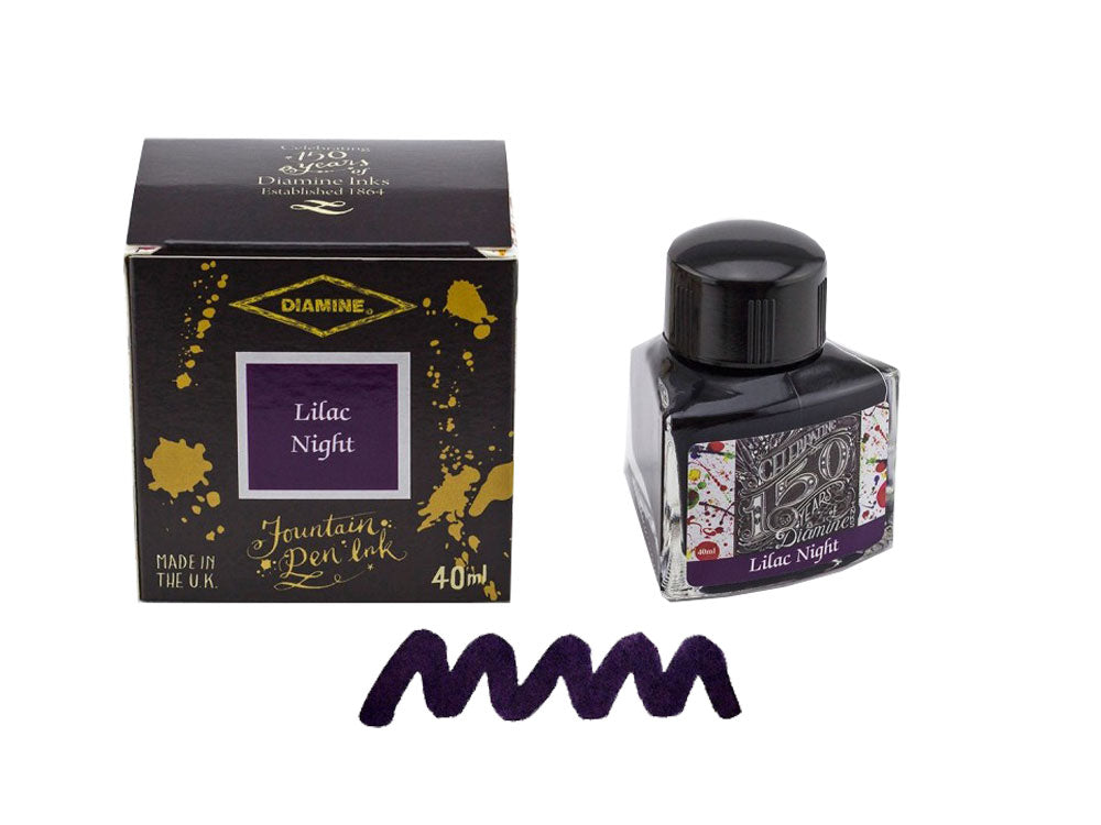 Diamine Ink Bottle, 40ml., Lilac Night, Crystal