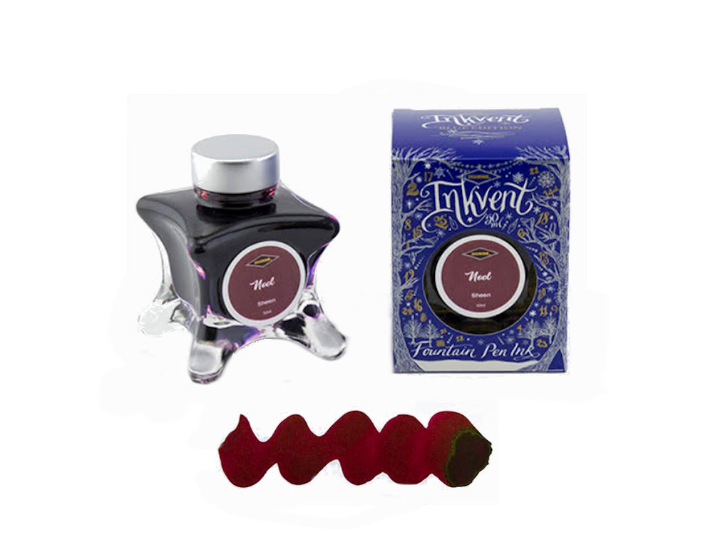 Diamine Ink Bottle Noel, Ink Vent Blue, 50ml, Red