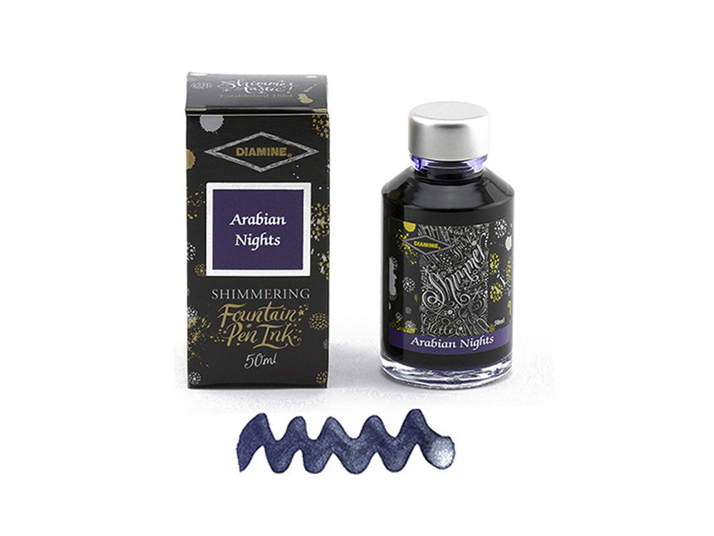 Diamine Shimmering Arabian Nights Ink Bottle, 50ml., Crystal