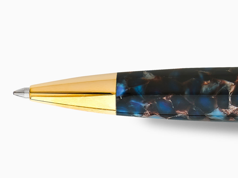 Penna A Sfera Esterbrook Estie ENB159 – Nouveau Blue Gold – Corpo In Resina Marmorizzata – Meccanismo A Rotazione
