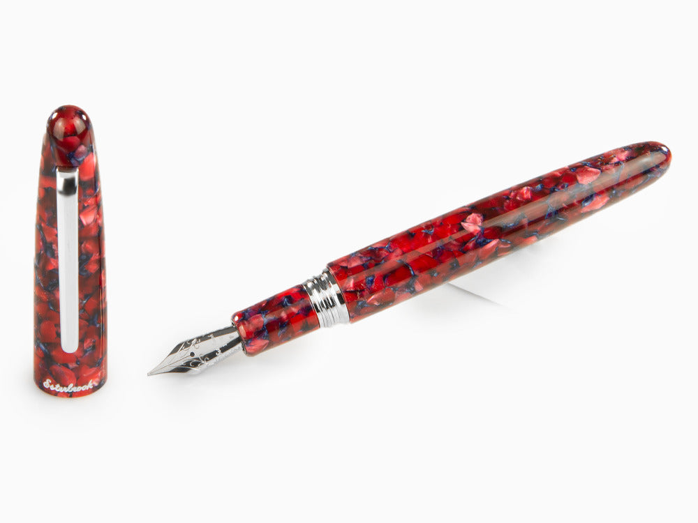Esterbrook Estie Oversize Scarlet Fountain Pen, Palladium trim, ESC926