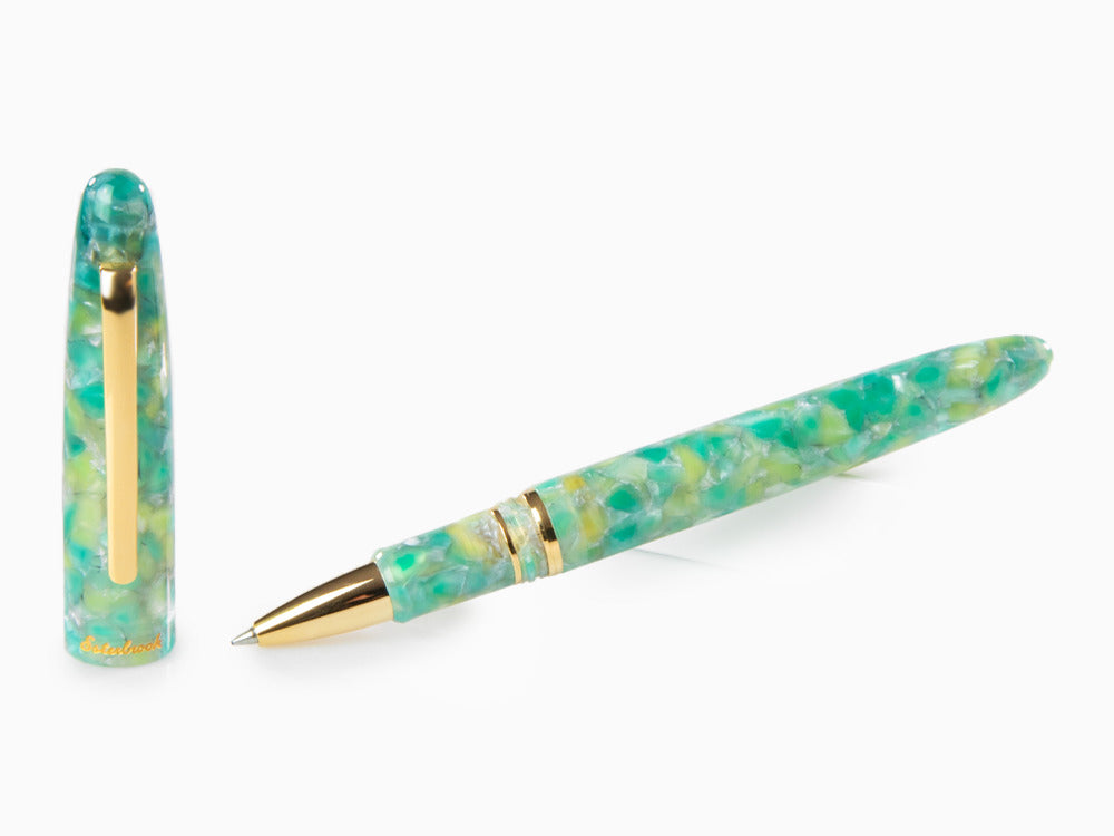 Esterbrook Estie Sea Glass Rollerball pen, Resin, Green, Gold plated, ESG817