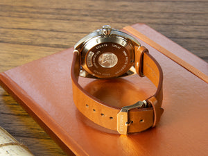 Eterna Super KonTiki Automatic Watch, SW 200-1, Black, Leather strap