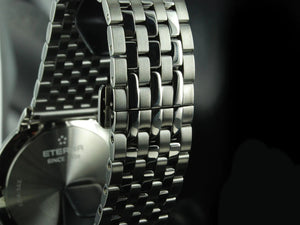 Eterna Eternity Gent Quartz watch, ETA 955.112, 42mm., Grey, Steel bracelet