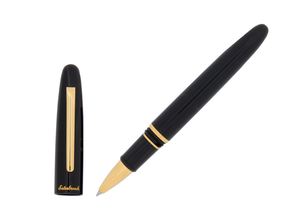 Esterbrook Estie Ebony Rollerball pen, Black Resin, Black, Gold plated, E117