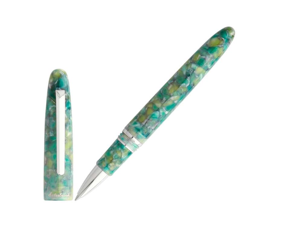 Esterbrook Estie Sea Glass Rollerball pen, Resin, Green, Chrome Trim, ESG827