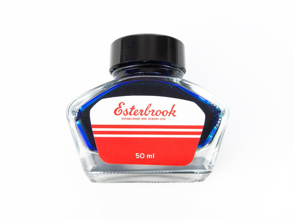 Esterbrook Ink Bottle Aqua, Blue, 50ml, Crystal, EINK-SHIMM-AQUA