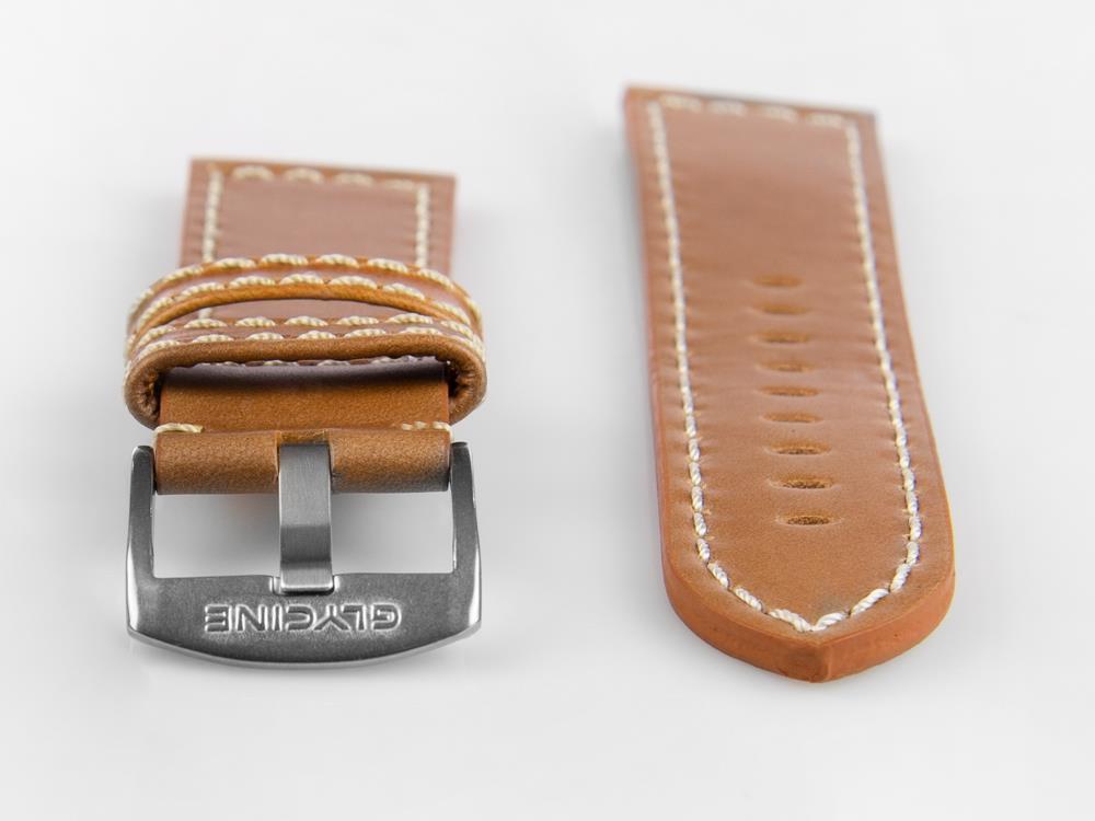 Glycine, Leather strap, 24mm, Brown, LB7BHOL-24