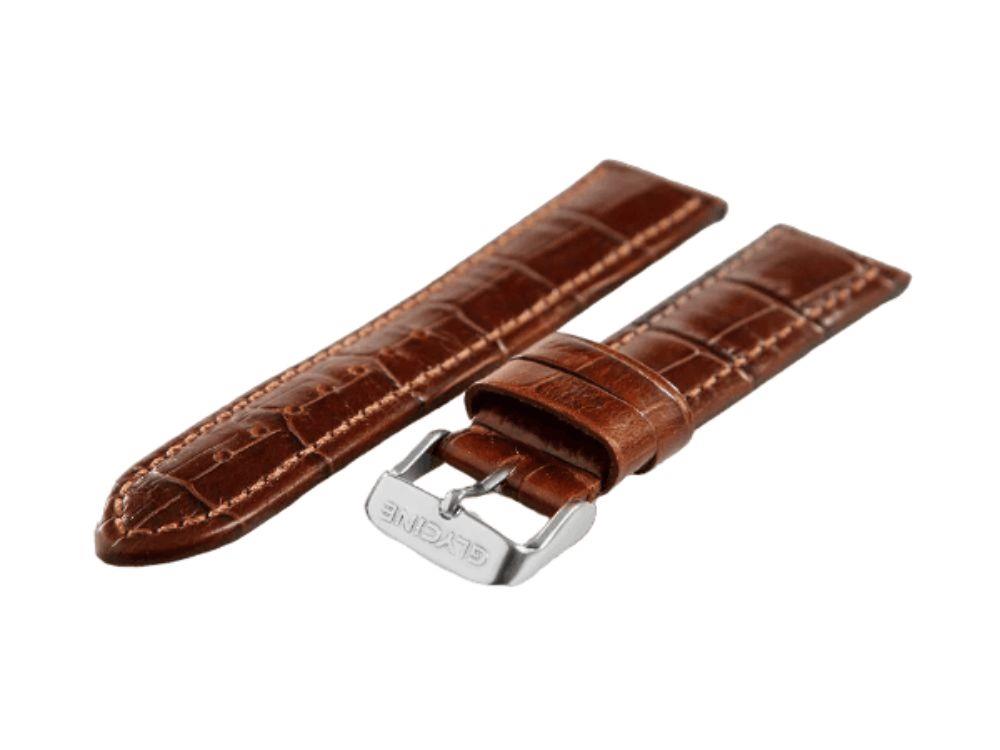 Glycine, Leather strap, 22mm, Brown, LBK7BHH-22