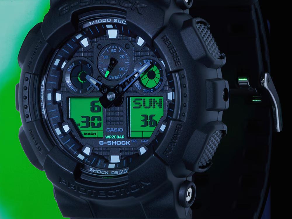 G-SHOCK Casio Classic Quartz Watch, Resin, Black, GA-100BEG-1AER