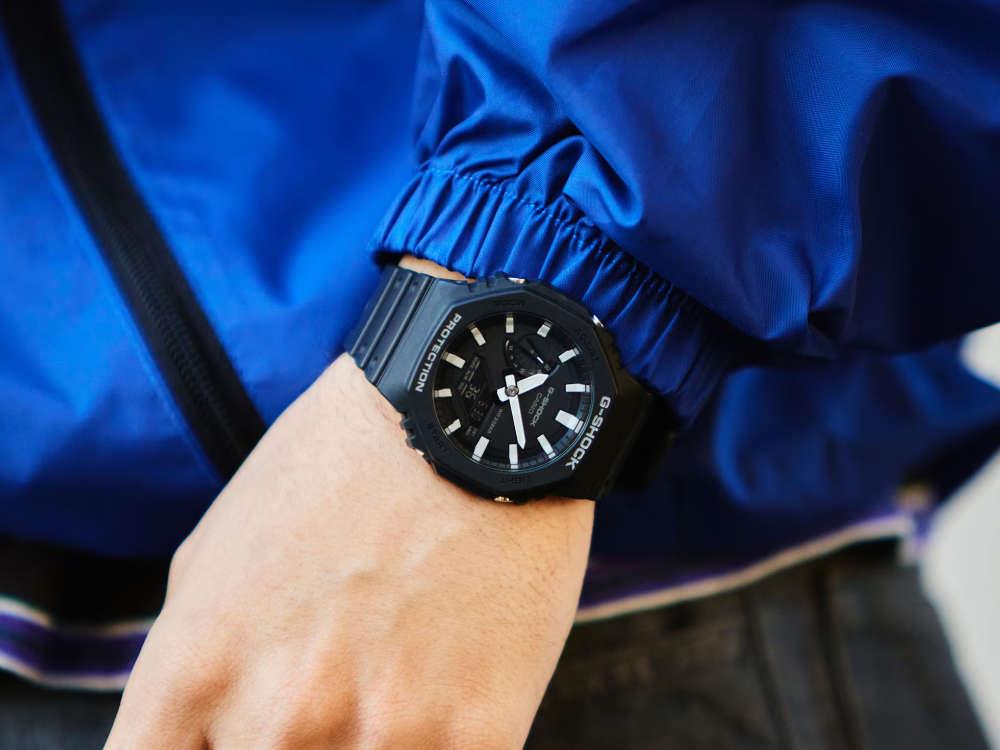 G-SHOCK Casio Classic Quartz Watch, Resin, Black, 48.5 × 45.4mm, GA-2100-1AER