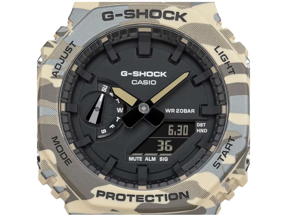 G-SHOCK Casio Trend Quartz Watch, Black, 48.5 × 45.4mm, GA-2100CM-5AER
