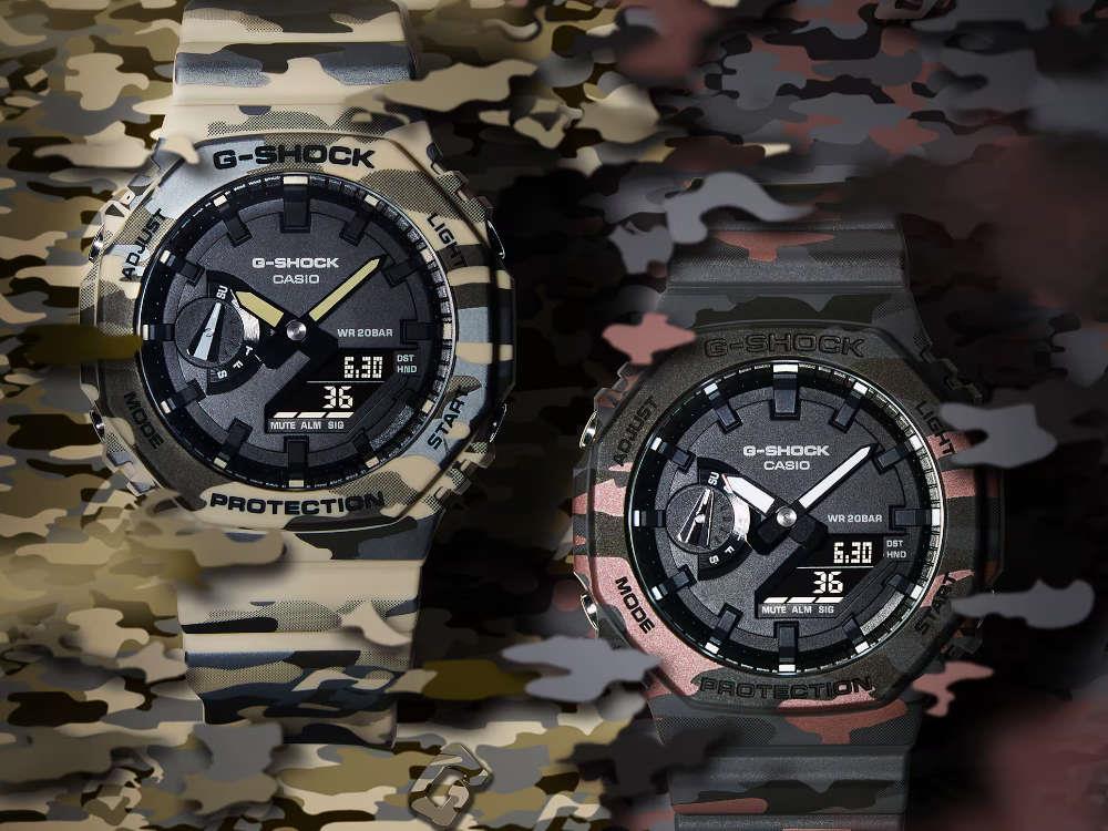 G-SHOCK Casio Trend Quartz Watch, Black, 48.5 × 45.4mm, GA-2100CM-5AER