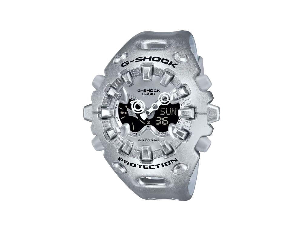 G-SHOCK Casio Trend Quartz Watch, Resin, Silver, 49.1 × 58.2mm, GA-V01A-8AER