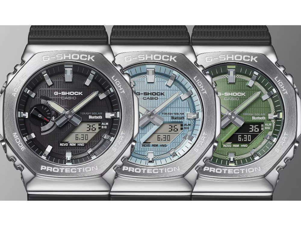 G-SHOCK Casio G-Steel Quartz Watch, Blue, 49.3mm × 44.4mm, GBM-2100A-1A2ER