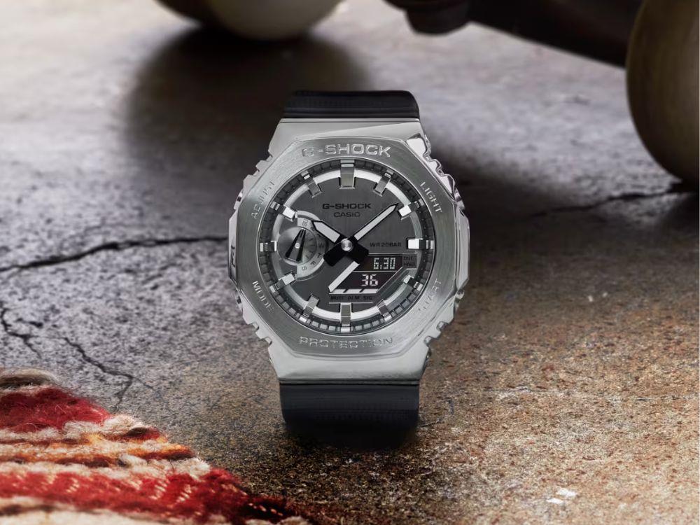 G-SHOCK Casio G-Steel Quartz Watch, Grey, 49.3mm × 44.4mm, GM-2100-1AER