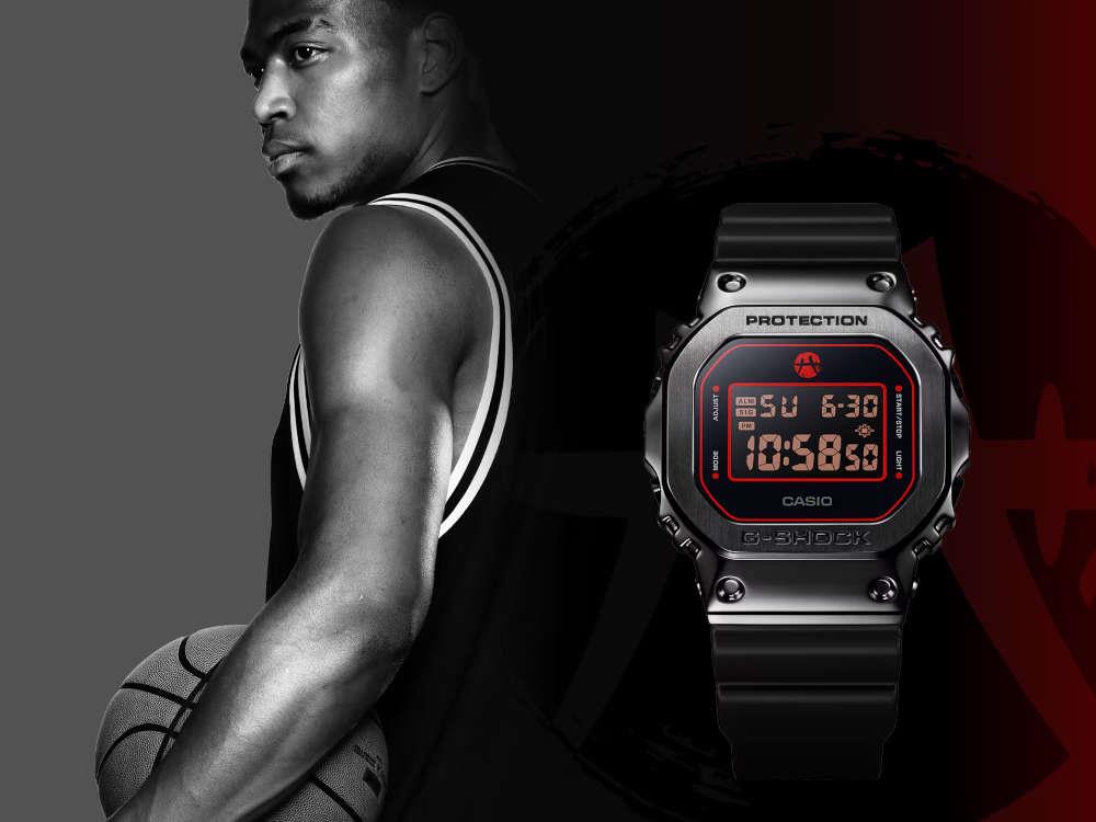 G-SHOCK Casio The Origin Black Samurai Quartz Watch, 49.6mm, GM-5600RH-1ER