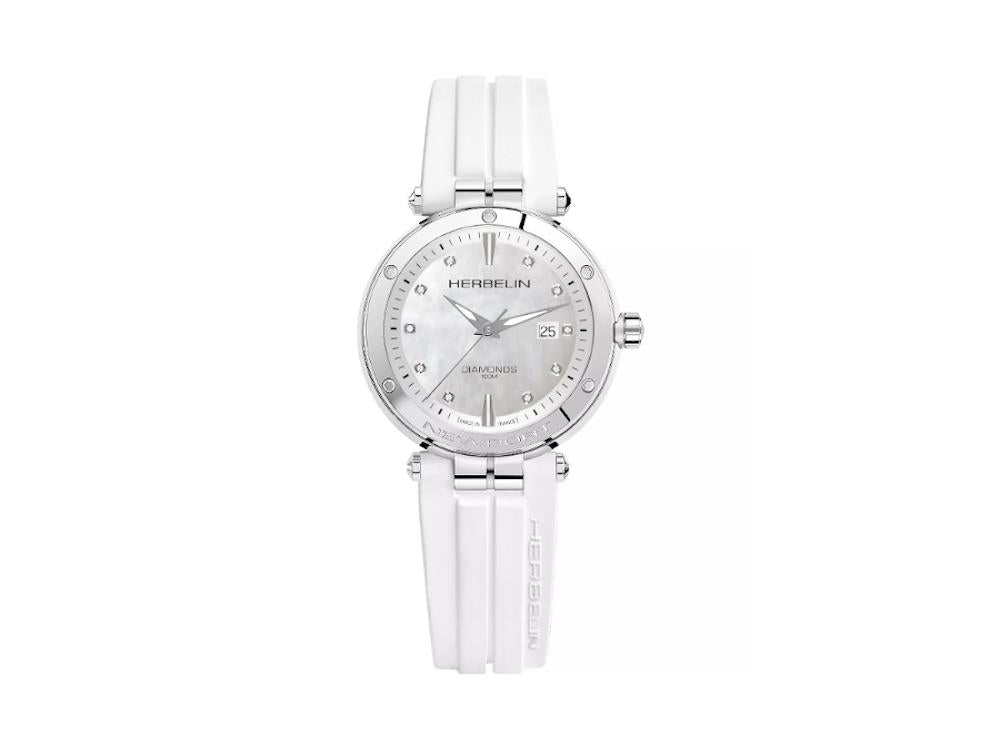 Herbelin Newport Quartz Watch, Pearl, 35 mm, 14288AP89CW