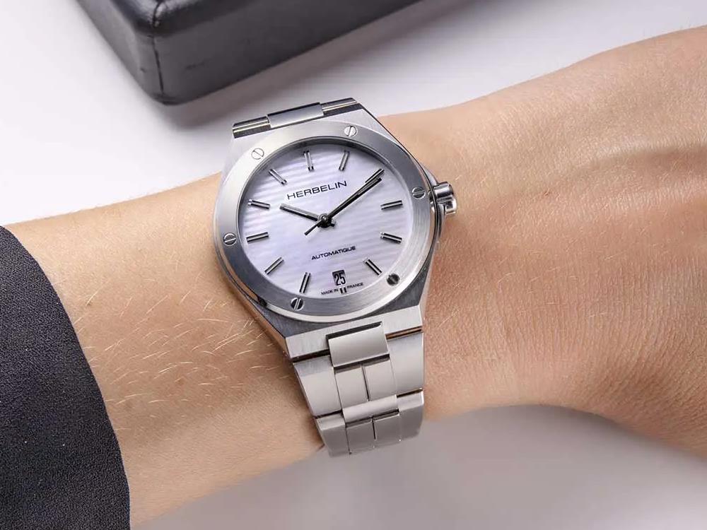 Herbelin Cap Camarat Automatic Watch, White, 37 mm, 1545B19