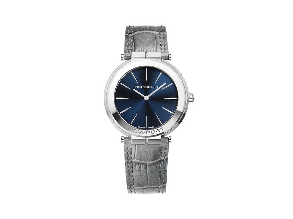 Herbelin Newport Slim Quartz Watch, Blue, 40 mm, 19522AP15S