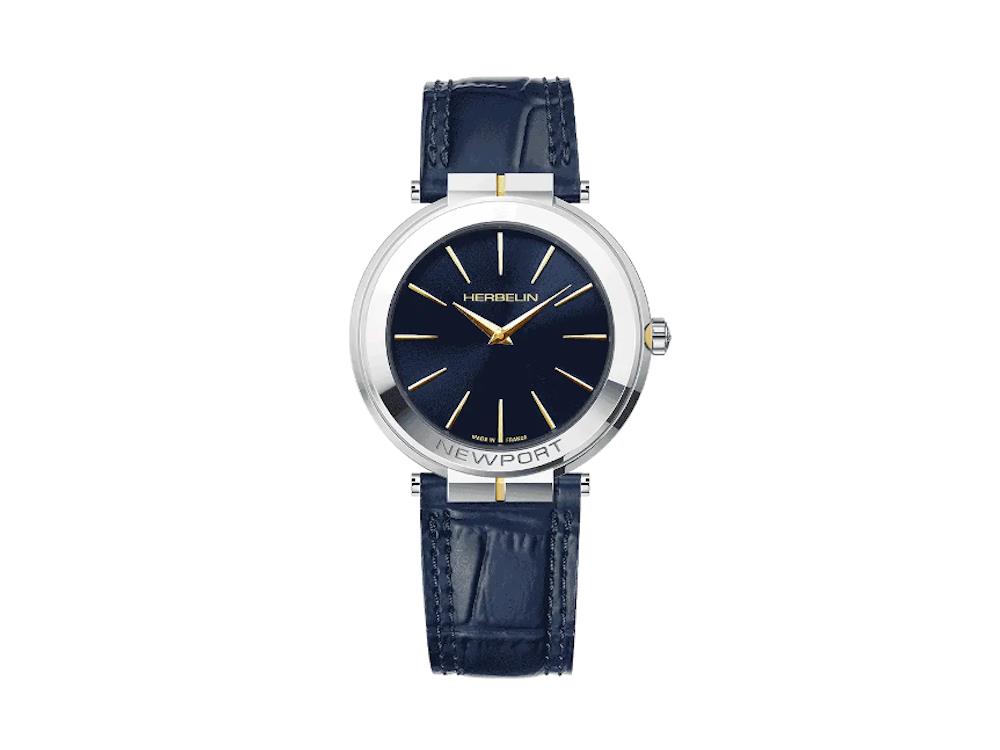 Herbelin Newport Slim Quartz Watch, Blue, 40 mm, 19522T15BL