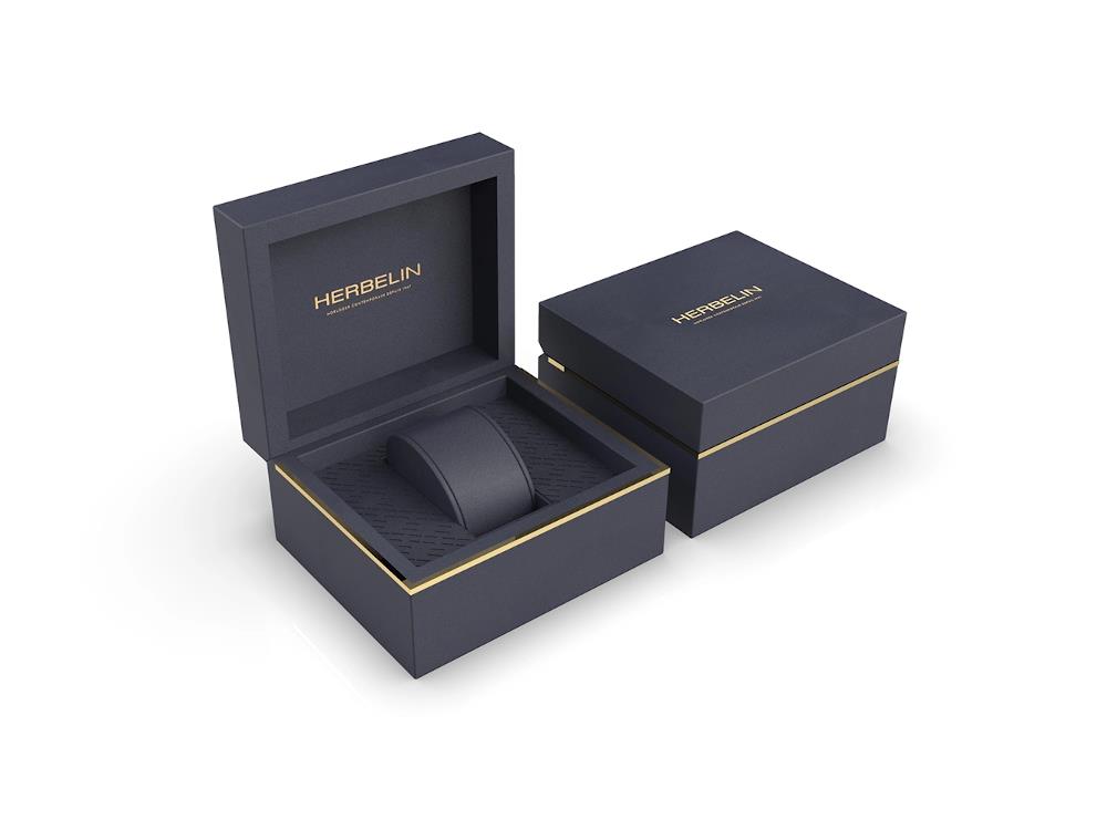 Herbelin Newport Maréographe Quartz Watch, Blue, 43 mm, 24688A15