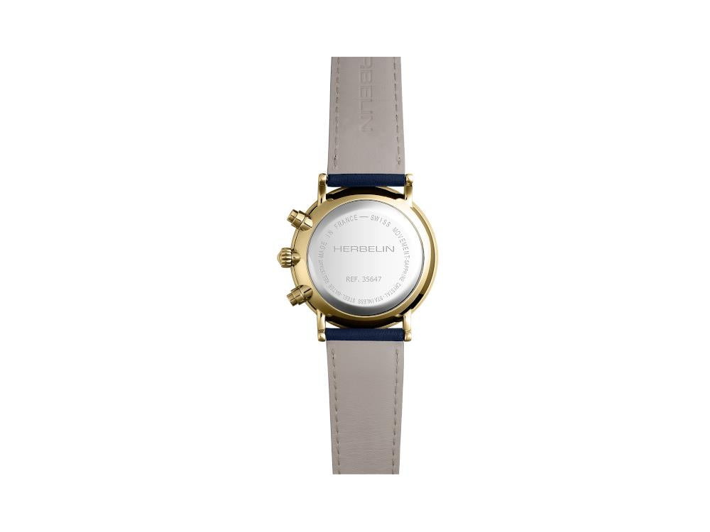 Herbelin Newport Quartz Watch, Black, 42 mm, Chronograph, 35664AP24BR