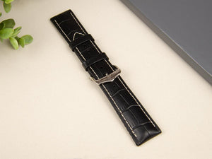 Hirsch George Performance Collection Strap, Black, 22 mm, 0925128050-2-22