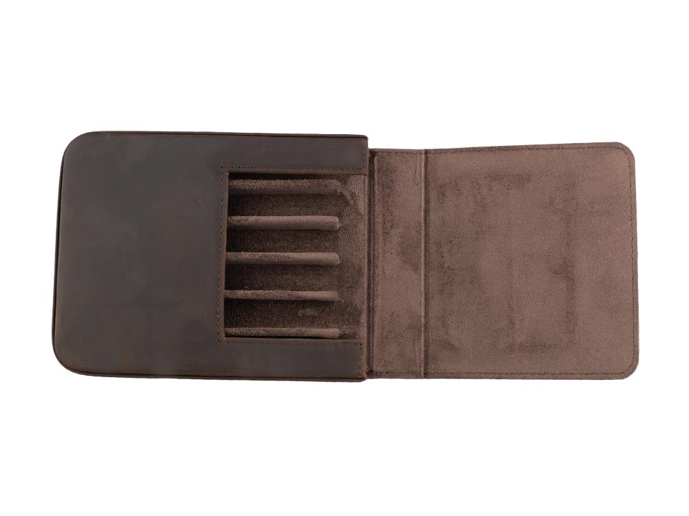Iguana Pen Case Brown 6, PEN-CASE-BROWN-6
