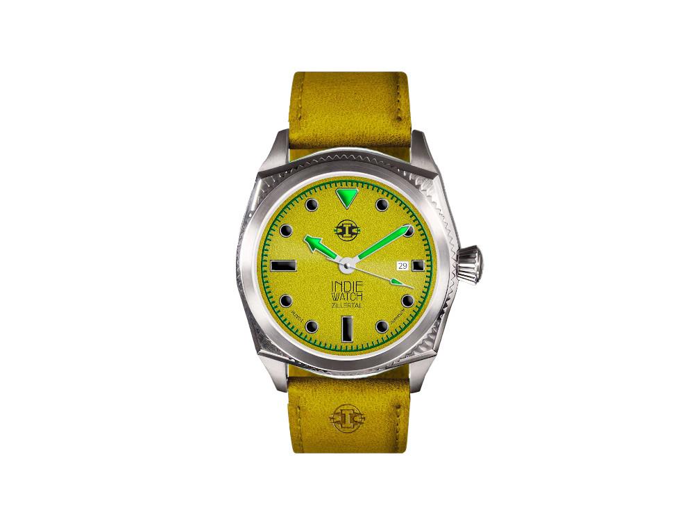 Indie Watch Zillertal Automatic Watch, Yellow, 40 mm, 163S