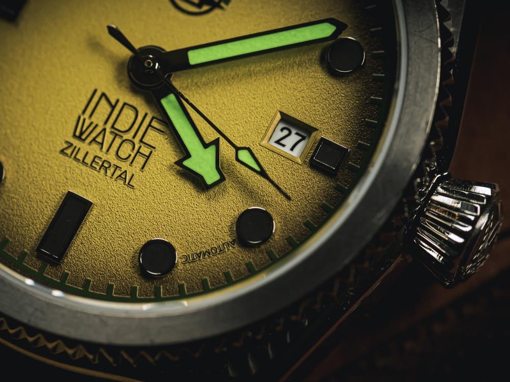 Indie Watch Zillertal Automatic Watch, Yellow, 40 mm, 163S