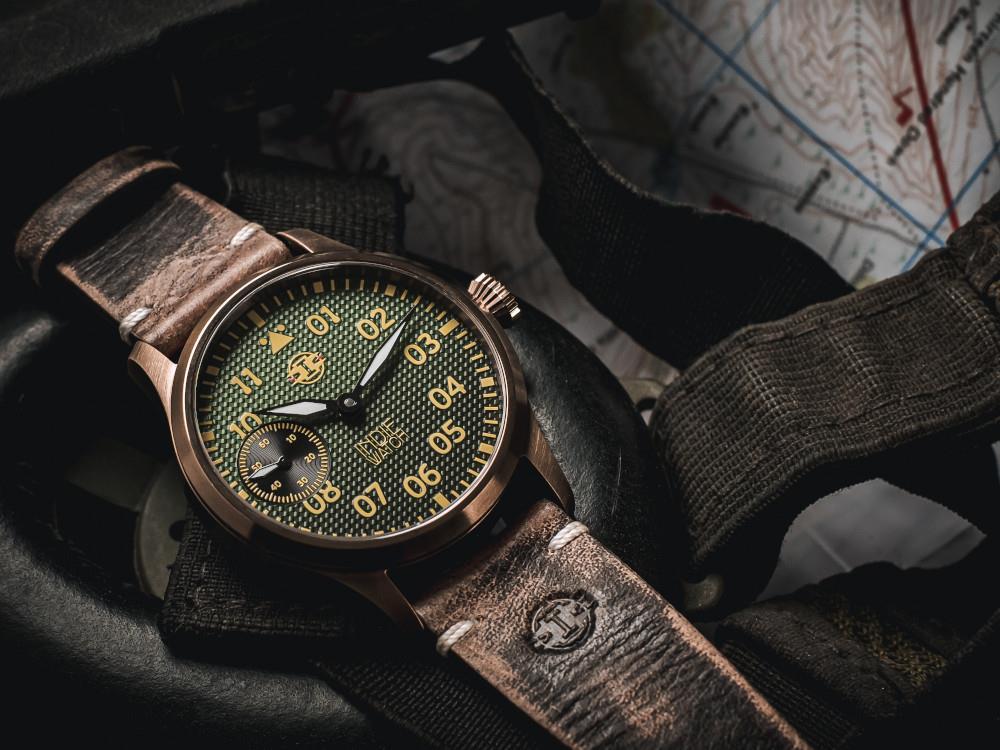 Indie Watch Swell Automatic Watch, PVD Bronze, Green, 42 mm, 257GB