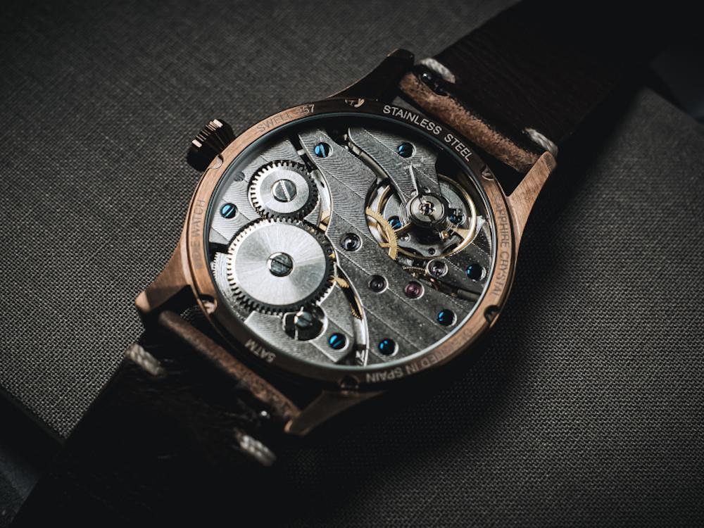 Indie Watch Swell Automatic Watch, PVD Bronze, Red, 42 mm, 257YB