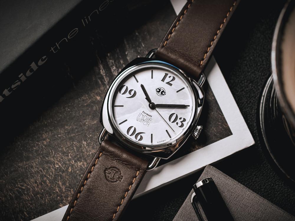 Indie Watch Zermatt Automatic Watch, White, 44 mm, 31G