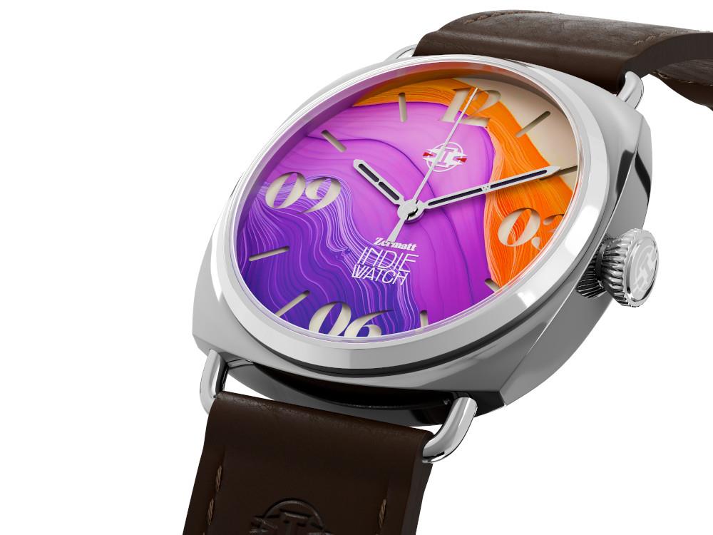 Indie Watch Zermatt Automatic Watch, Pink, 44 mm, 31P