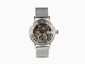 Ingersoll Herald Skeleton Automatic Watch, 40 mm, Grey, Mesh strap, I00405