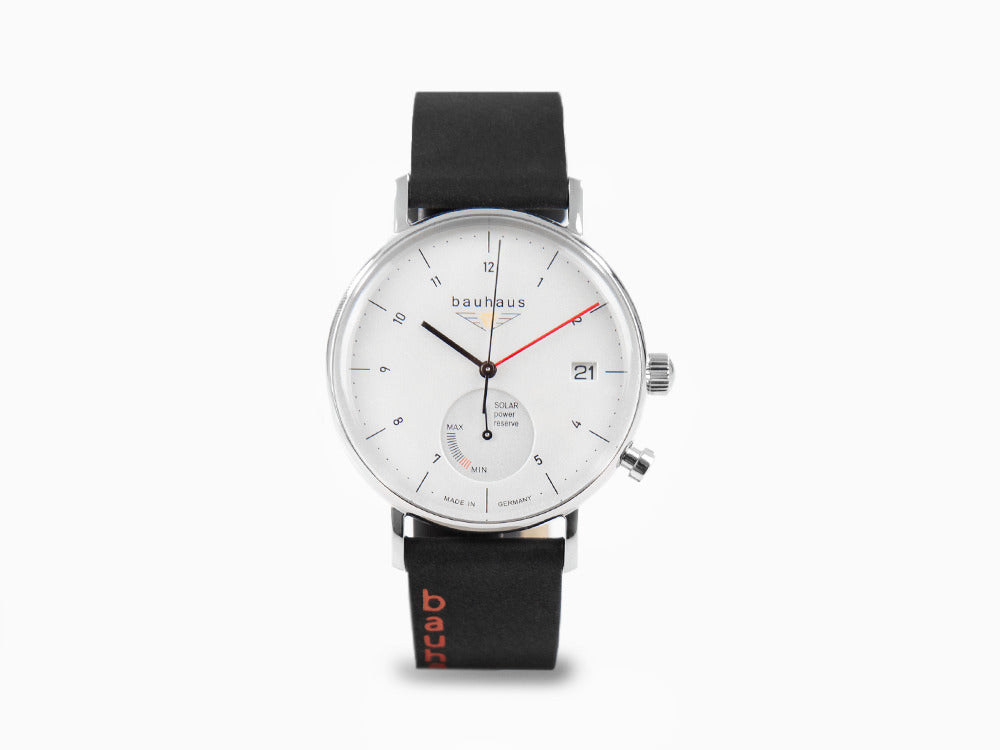 Bauhaus Quartz Watch, Silver, 41 mm, Day, 2112-1