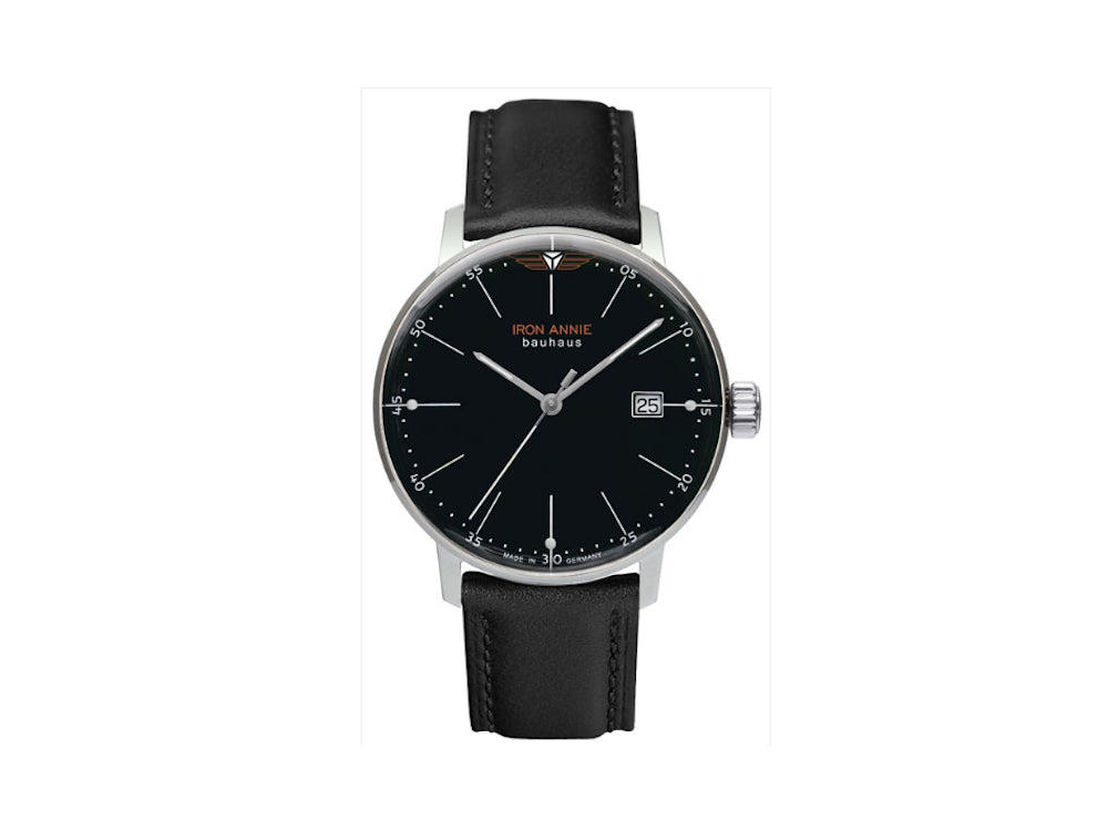 Iron Annie Bauhaus Quartz Watch, Black, 40 mm, Day, 5044-2