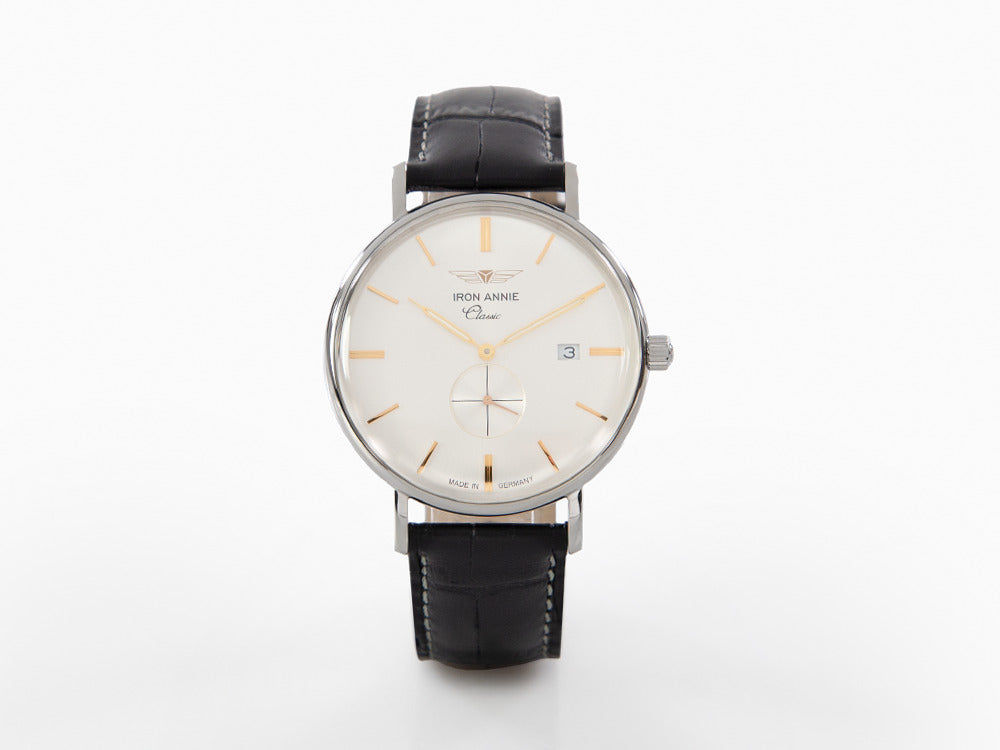 Iron Annie Classic Quartz Watch, Silver, 41 mm, Day, Mineral K1, 5938-4