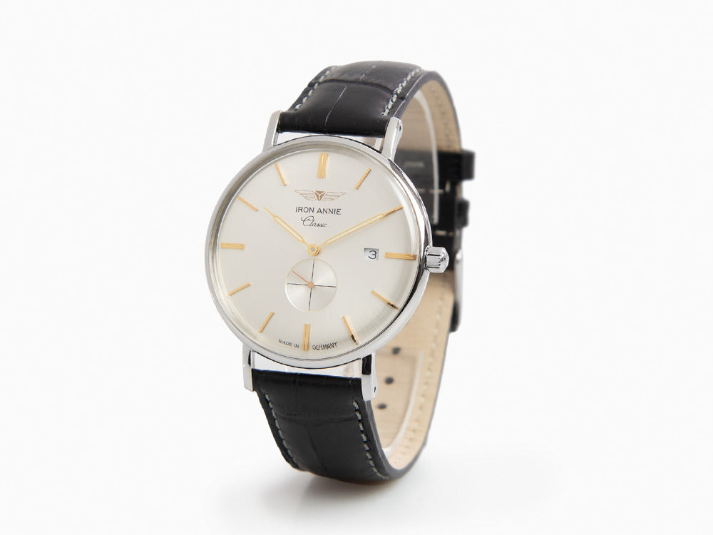 Iron Annie Classic Quartz Watch, Silver, 41 mm, Day, Mineral K1, 5938-4