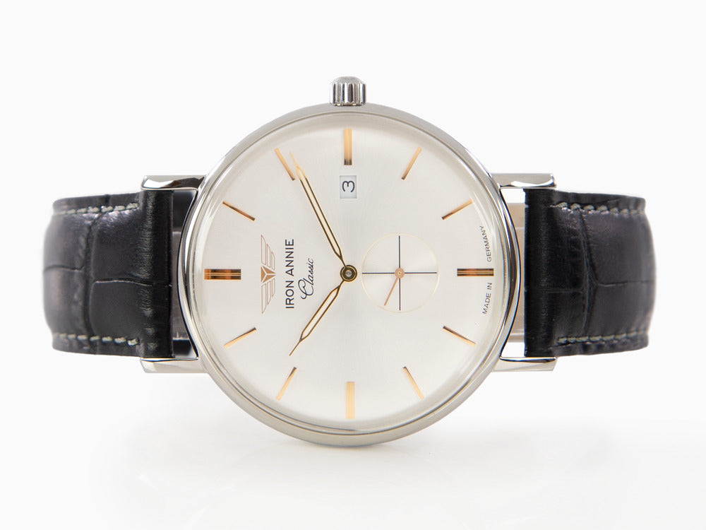 Iron Annie Classic Quartz Watch, Silver, 41 mm, Day, Mineral K1, 5938-4