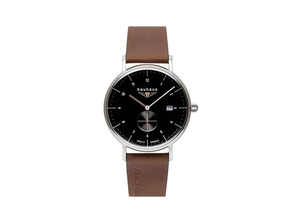 Bauhaus Quartz Watch, Black, 41 mm, Day, 2132-2