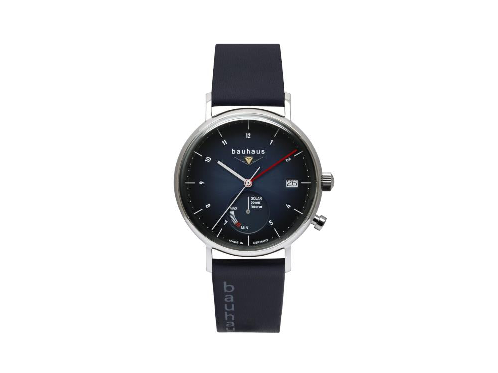 Bauhaus Quartz Watch, Blue, 41 mm, Day, 2112-3