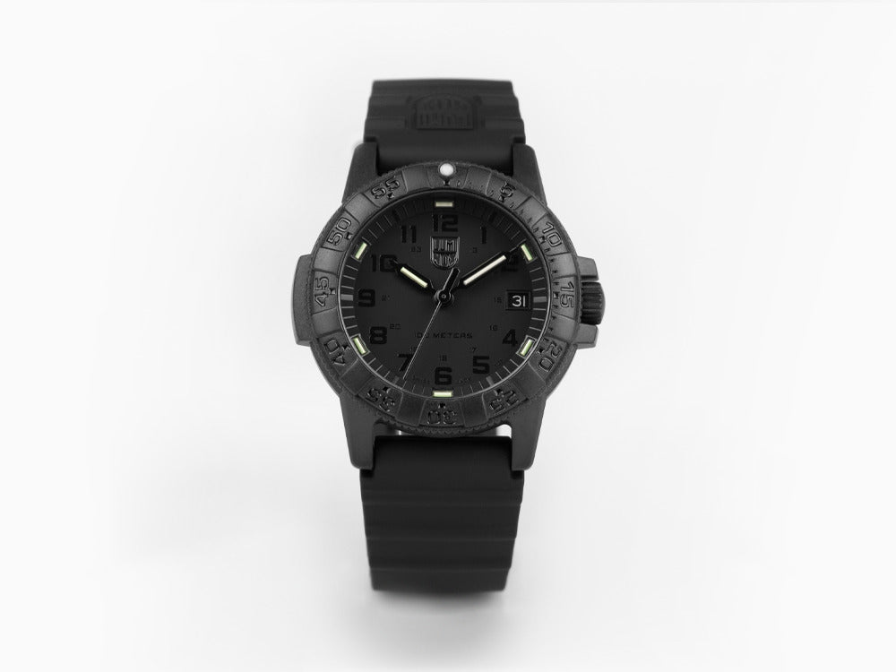 Luminox Leatherback Sea Turtle Quartz Watch, Black, Carbon, 39mm