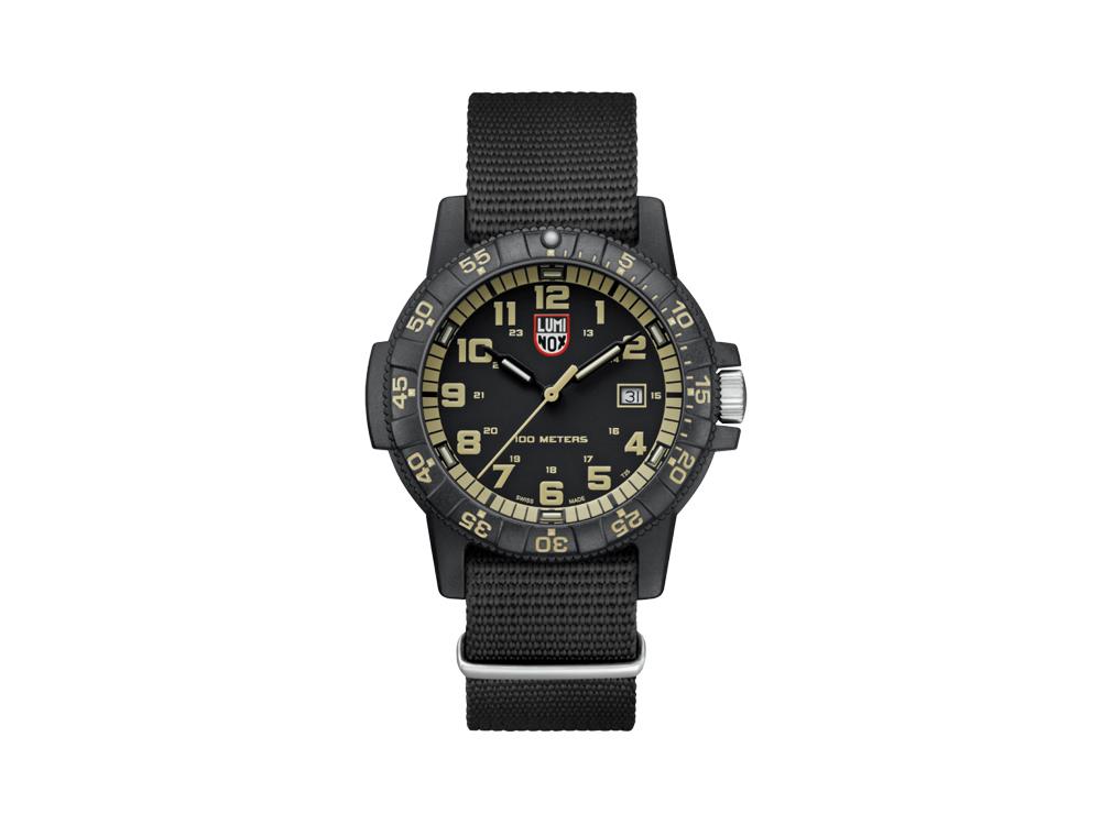 Luminox Sea Turtle Giant Quartz Watch, Black/Beige, Carbon, 44 mm, 10 atm, Day