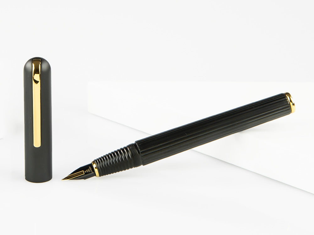 Lamy Imporium Fountain Pen, PVD, Black, Guilloche, Gold trim, 1227928