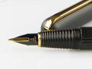 Lamy Imporium Fountain Pen, PVD, Black, Guilloche, Gold trim, 1227928