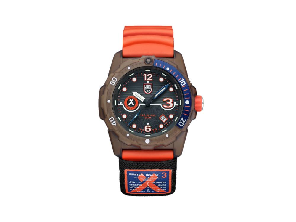 Luminox Bear Grylls Survival 3720 Series Quartz Watch, Grey, 42 mm
