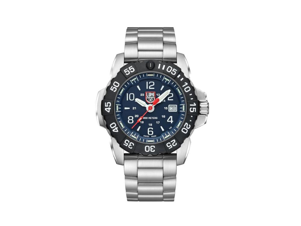 Luminox Navy Seal Steel 3250 Time Date Series Quartz Watch, Blue,XS.3254.CB